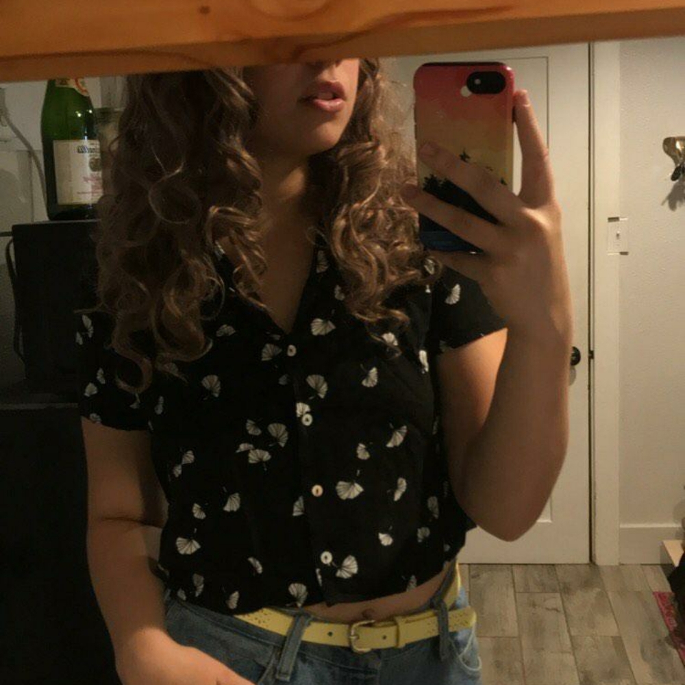 Buttoned up crop top